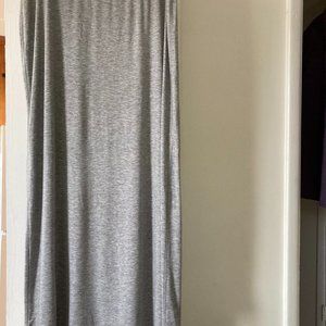Gray Soft Cotton Maxi Skirt